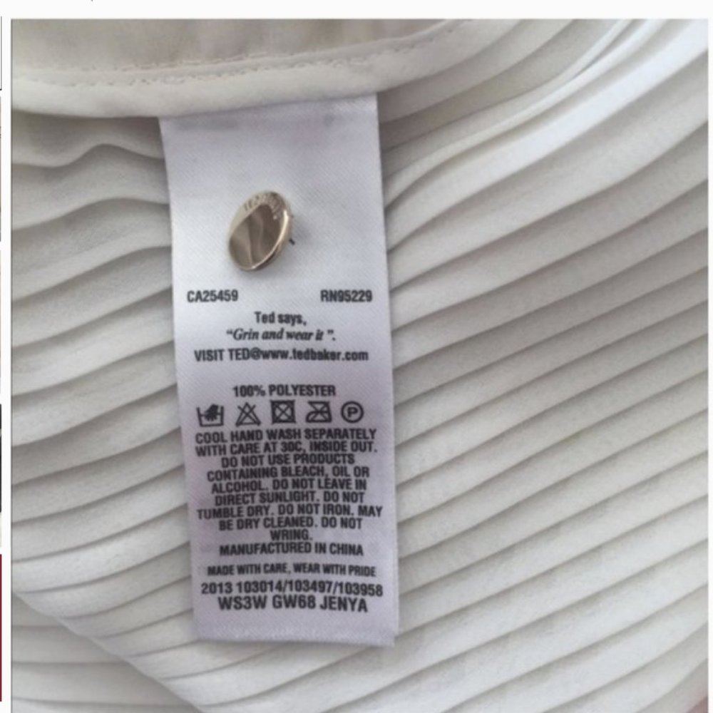 Ted Baker Jenya white black Blouse top 2 nwot - Picture 7 of 7